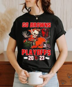 Official Official Cleveland Football Go Browns Skull Mascot Playoffs 2023 Shirt