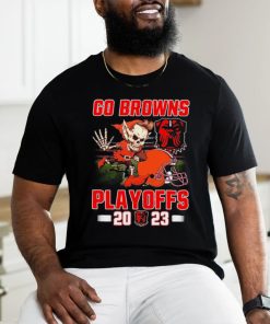 Official Official Cleveland Football Go Browns Skull Mascot Playoffs 2023 Shirt