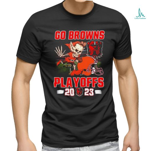 Official Official Cleveland Football Go Browns Skull Mascot Playoffs 2023 Shirt