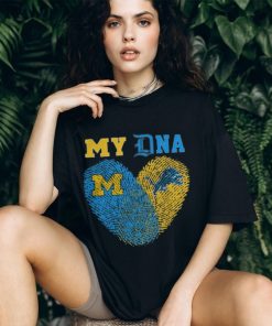 Official Official Sports My DNA Detroit Lions And Michigan Wolverines Shirts