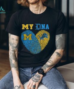 Official Official Sports My DNA Detroit Lions And Michigan Wolverines Shirts