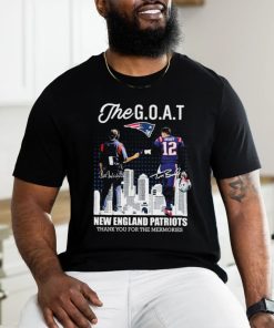Official Official The Goat Tom Brady And Bill Belichick New England Patriots Thank You For The Memories Signatures Shirt