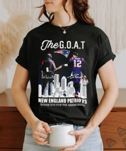 Official Official The Goat Tom Brady And Bill Belichick New England Patriots Thank You For The Memories Signatures Shirt