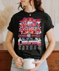 Official Ole Miss Rebels Team 2023 2024 Peach Bowl Champions Signatures Shirt
