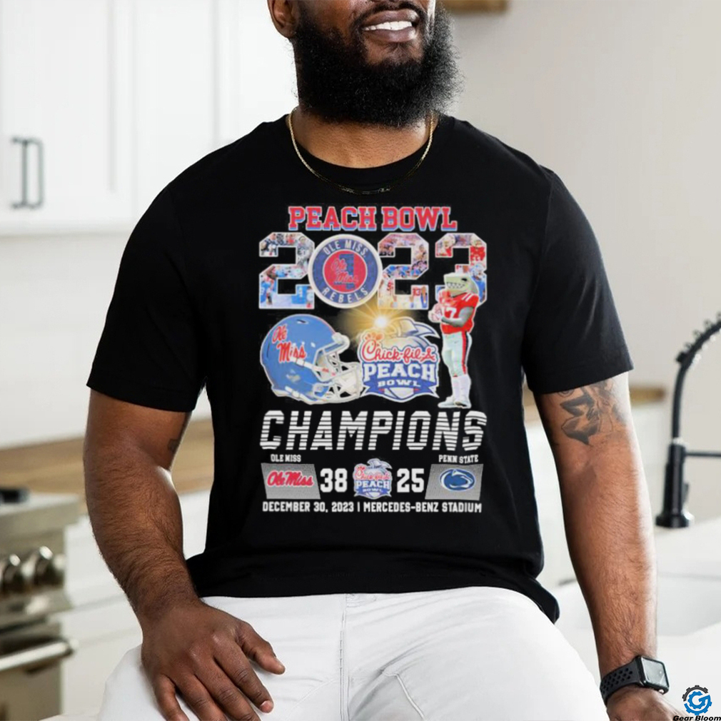 Official Peach Bowl 2023 Ole Miss Rebels Champions 38 25 Penn State Shirt Official Peach Bowl 2023 Ole Miss Rebels Champions 38 25 Penn State Shirt