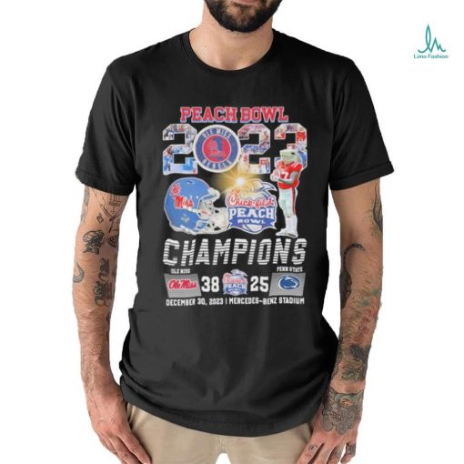Official Peach Bowl 2023 Ole Miss Rebels Champions 38 25 Penn State Shirt