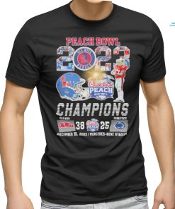 Official Peach Bowl 2023 Ole Miss Rebels Champions 38 25 Penn State Shirt