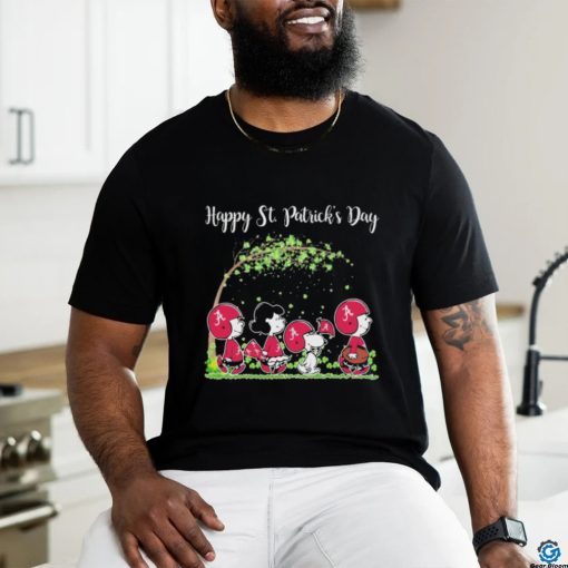 Official Peanuts Characters Alabama Crimson Tide Happy St. Patrick’s Day Shirt