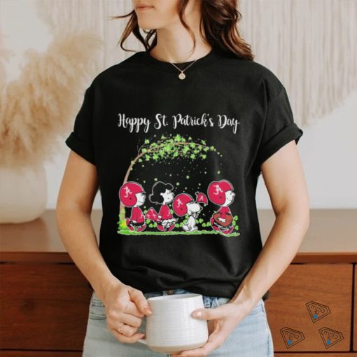 Official Peanuts Characters Alabama Crimson Tide Happy St. Patrick’s Day Shirt