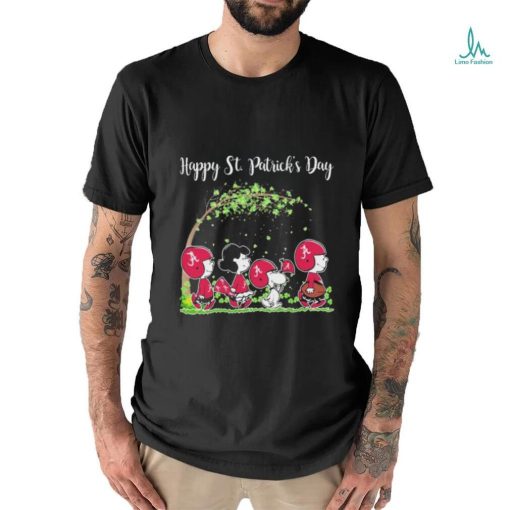 Official Peanuts Characters Alabama Crimson Tide Happy St. Patrick’s Day Shirt