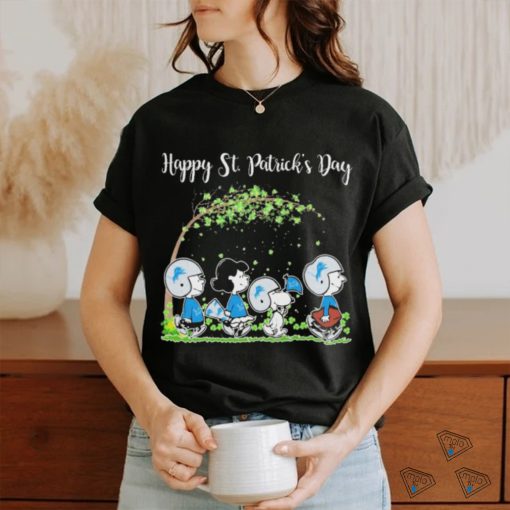 Official Peanuts Characters Detroit Lions Happy St. Patrick’s Day Shirt
