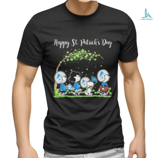 Official Peanuts Characters Detroit Lions Happy St. Patrick’s Day Shirt