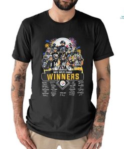 Official Pittsburgh Steelers Team 2023 2024 NFC Wild Card Winners Signatures Shirt