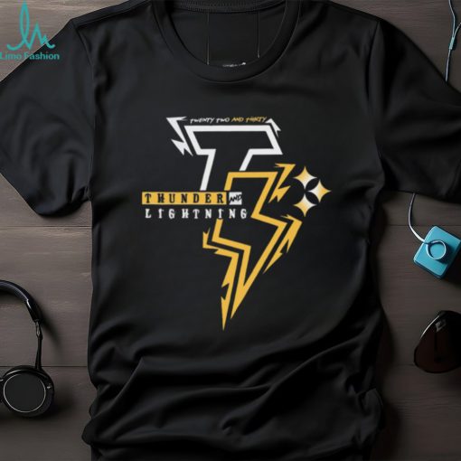Official Pittsburgh Steelers Twenty Two and Thirty Thunder and Lightning Shirt