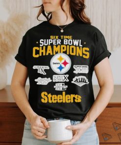 Official Pittsburgh Steelers six time super bowl champions shirt