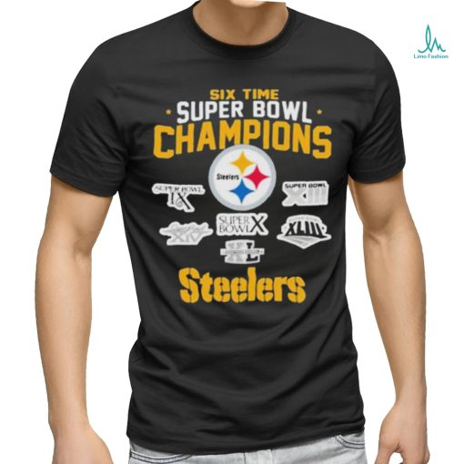 Official Pittsburgh Steelers six time super bowl champions shirt