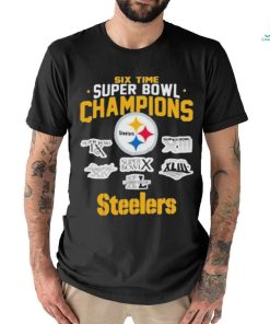 Official Pittsburgh Steelers six time super bowl champions shirt