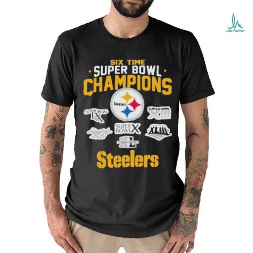 Official Pittsburgh Steelers six time super bowl champions shirt
