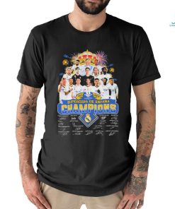 Official Real Madrid 2023 2024 Supercopa De Espana Champions Signatures Shirt