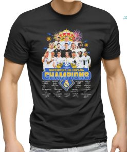 Official Real Madrid 2023 2024 Supercopa De Espana Champions Signatures Shirt