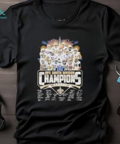 Official Saints 2024 NFC South Division Champions Signatures T Shirt
