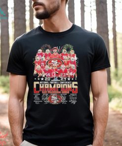 Official San Francisco 49Ers 2024 Championship National Football Conference Champions Signatures Shirt