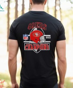 Official San Francisco 49ers 2023 National Football Conference Champions Helmet Shirt
