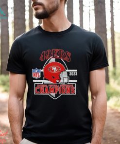Official San Francisco 49ers 2023 National Football Conference Champions Helmet Shirt