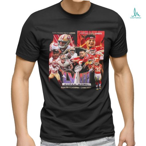 Official San Francisco 49ers vs Kansas City Chiefs For Super Bowl LVIII February 11th 2024 In Las Vegas Classic T Shirt