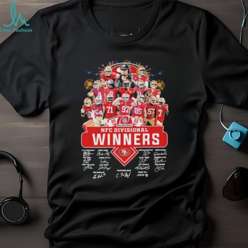 Official San francisco 49ers NFC divisional winners 2023 signatures shirt