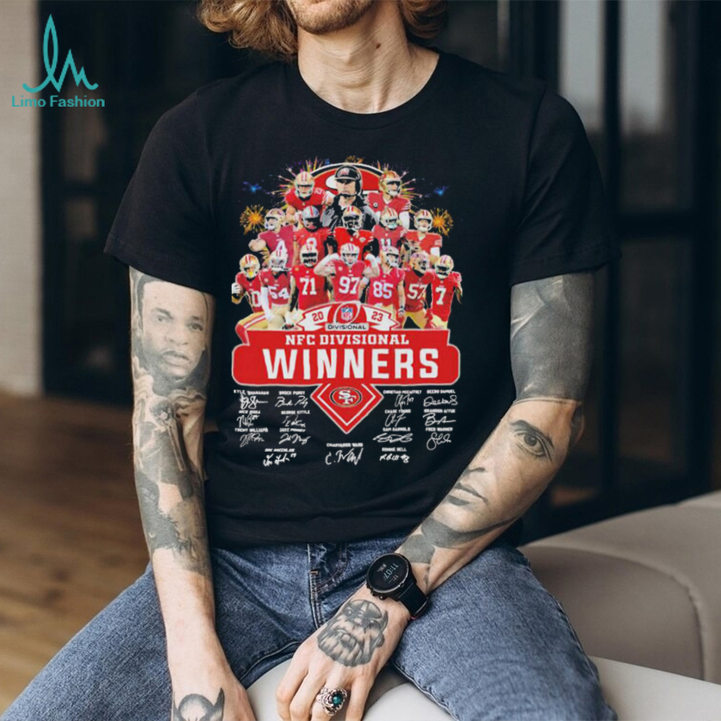 Official San francisco 49ers NFC divisional winners 2023 signatures shirt Official San francisco 49ers NFC divisional winners 2023 signatures shirt
