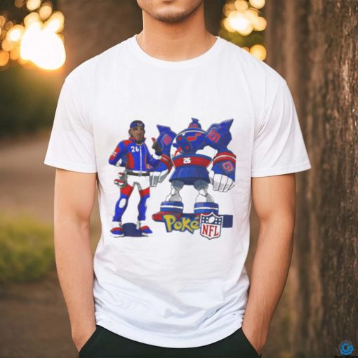 Official Saquon barkley 26 golurk new york giants pokexNFL T shirt