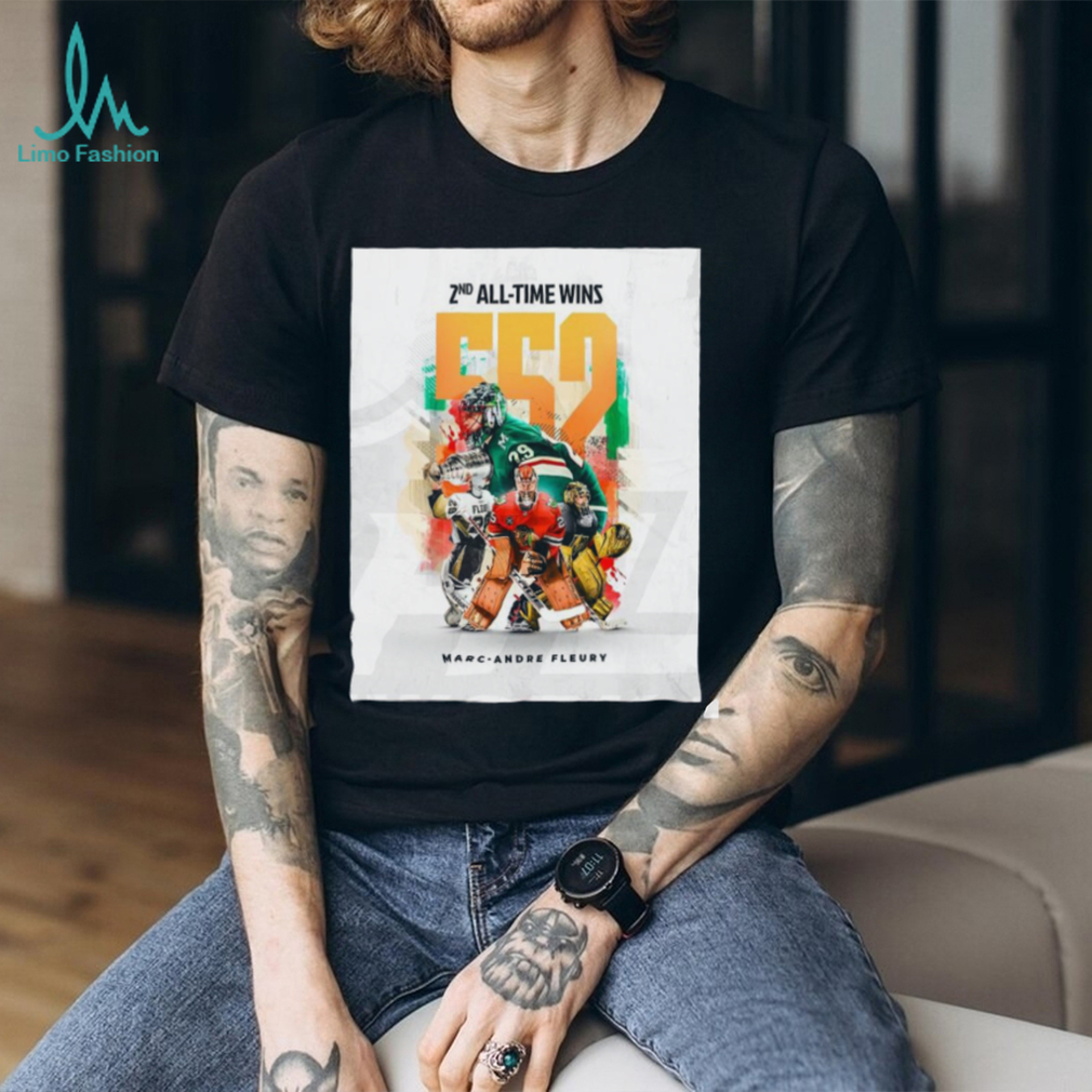 Official Second All Time Wins 552 Matchs What An Accomplishment For Marc Andre Fleury Tshirt Official Second All Time Wins 552 Matchs What An Accomplishment For Marc Andre Fleury Tshirt