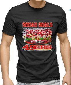 Official Squad Goals San Francisco 49ers Samuel Aiyuk McCaffrey Purdy Bosa Kittle Signatures T Shirt