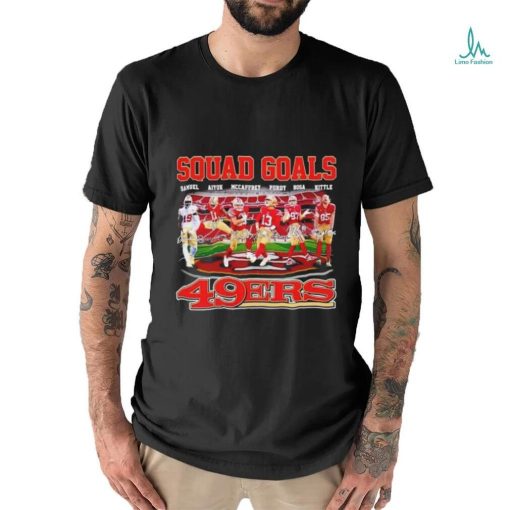 Official Squad Goals San Francisco 49ers Samuel Aiyuk McCaffrey Purdy Bosa Kittle Signatures T Shirt