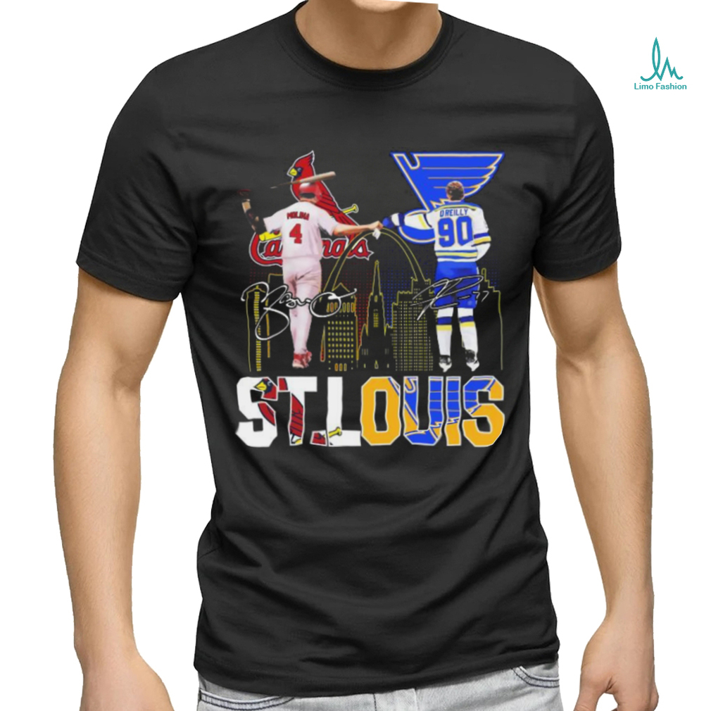 Official St. Louis Cardinals Molina St. Louis Blues O’reilly Signatures shirt Official St. Louis Cardinals Molina St. Louis Blues O’reilly Signatures shirt