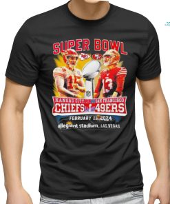 Official Super Bowl Game San Francisco 49ers Vs Kansas City Chiefs February 11, 2024 Allegiant Stadium Shirt