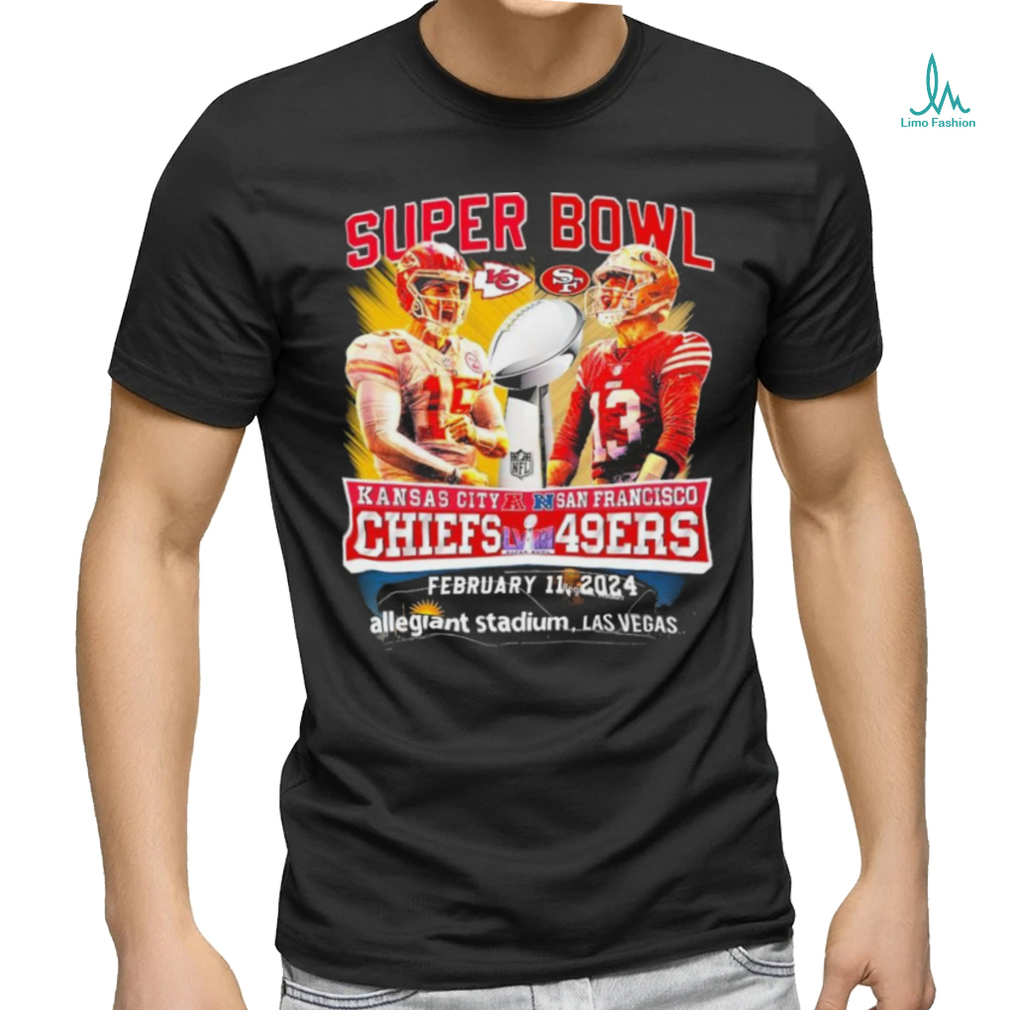 Official Super Bowl Game San Francisco 49ers Vs Kansas City Chiefs February 11, 2024 Allegiant Stadium Shirt Official Super Bowl Game San Francisco 49ers Vs Kansas City Chiefs February 11, 2024 Allegiant Stadium Shirt