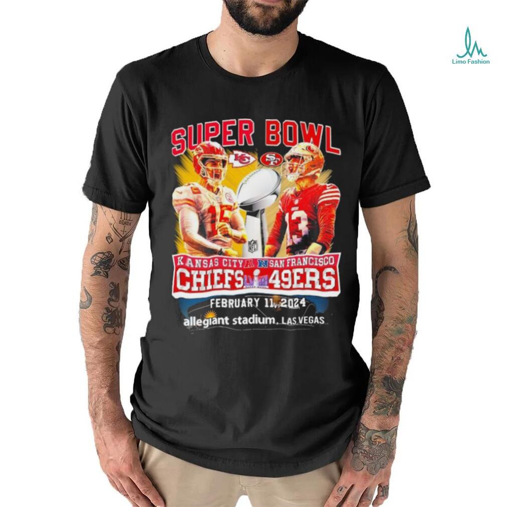 Official Super Bowl Game San Francisco 49ers Vs Kansas City Chiefs February 11, 2024 Allegiant Stadium Shirt Official Super Bowl Game San Francisco 49ers Vs Kansas City Chiefs February 11, 2024 Allegiant Stadium Shirt