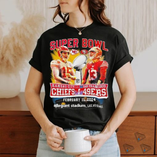 Official Super Bowl Game San Francisco 49ers Vs Kansas City Chiefs February 11, 2024 Allegiant Stadium Shirt