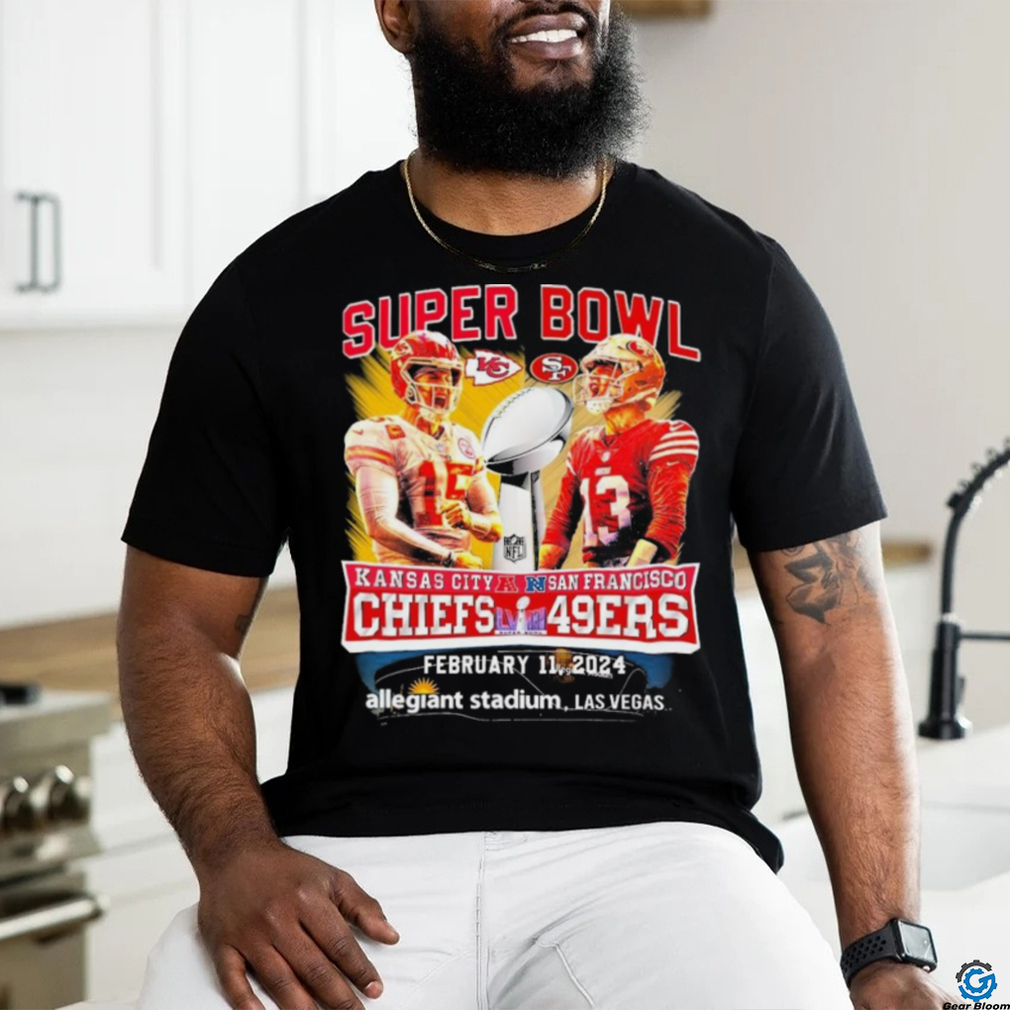 Official Super Bowl Game San Francisco 49ers Vs Kansas City Chiefs February 11, 2024 Allegiant Stadium Shirt Official Super Bowl Game San Francisco 49ers Vs Kansas City Chiefs February 11, 2024 Allegiant Stadium Shirt