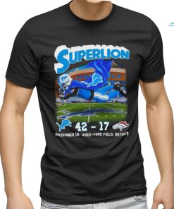 Official Superlion Detroit Lions Defeated Denver Broncos 42 17 Shirt