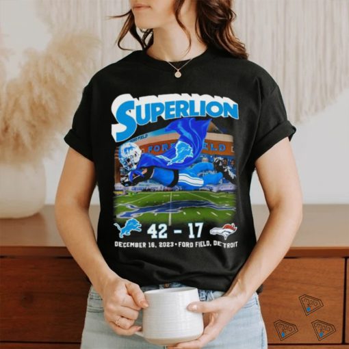 Official Superlion Detroit Lions Defeated Denver Broncos 42 17 Shirt