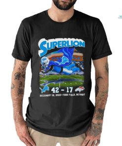 Official Superlion Detroit Lions Defeated Denver Broncos 42 17 Shirt