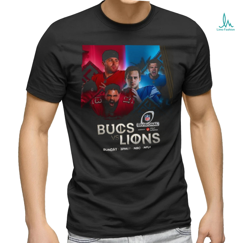 Official TB Bucs vs Lions 2023 2024 NFL Divisional Game Shirt Official TB Bucs vs Lions 2023 2024 NFL Divisional Game Shirt