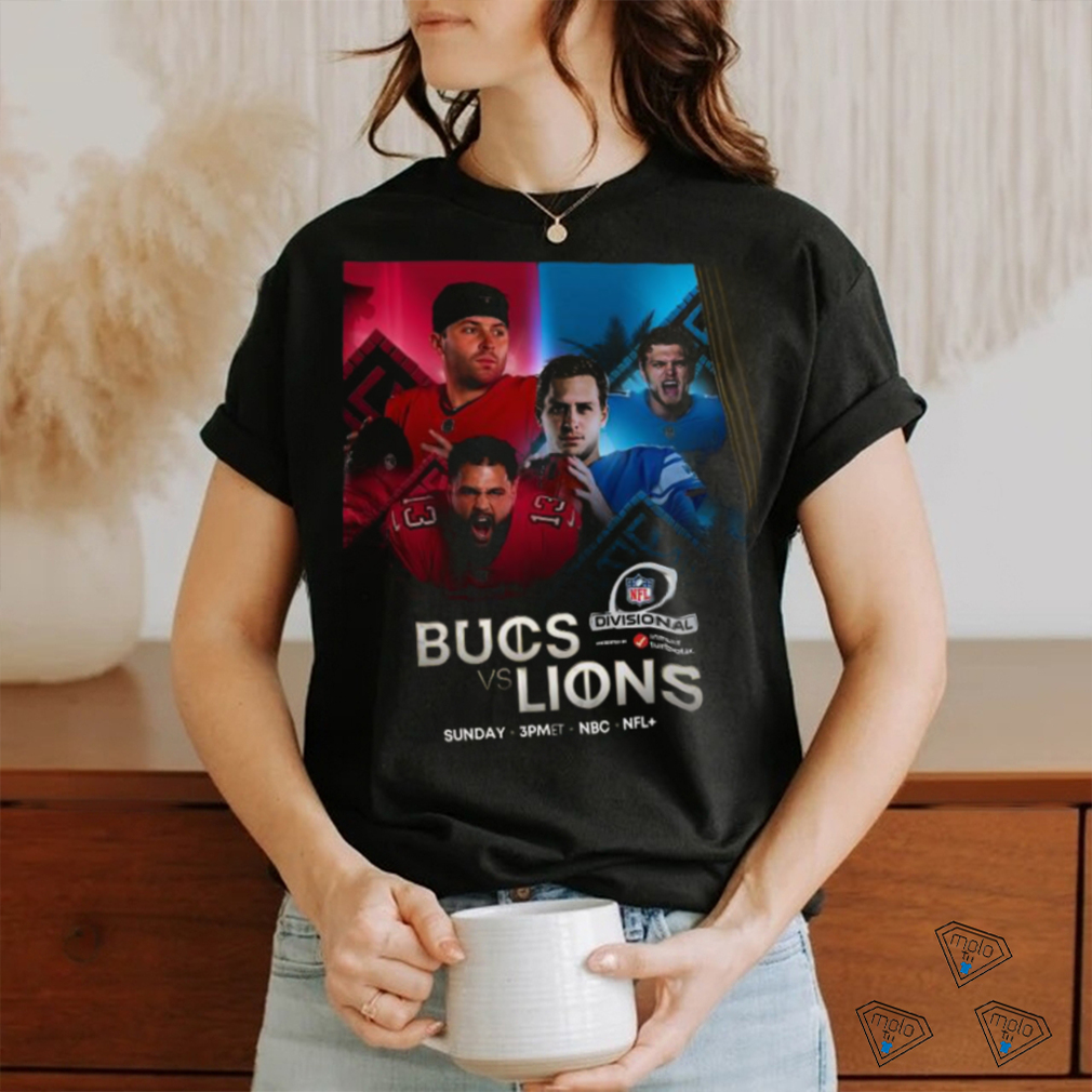 Official TB Bucs vs Lions 2023 2024 NFL Divisional Game Shirt Official TB Bucs vs Lions 2023 2024 NFL Divisional Game Shirt