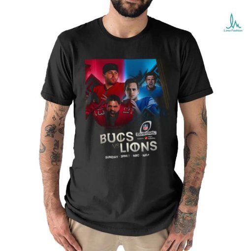 Official TB Bucs vs Lions 2023 2024 NFL Divisional Game Shirt