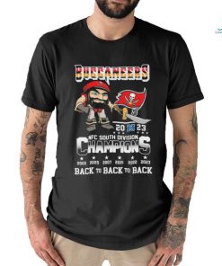 Official Tampa Bay Buccaneers Mascot 2023 NFC South Division Champions Back To Back To Back Shirt