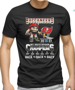 Official Tampa Bay Buccaneers Mascot 2023 NFC South Division Champions Back To Back To Back Shirt