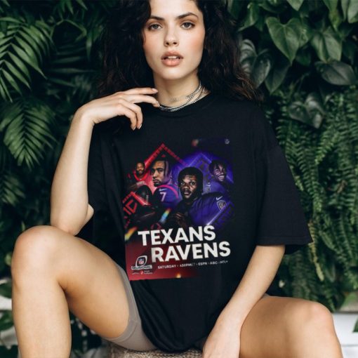 Official Texans vs Ravens 2023 2024 NFL Divisional Game Shirt